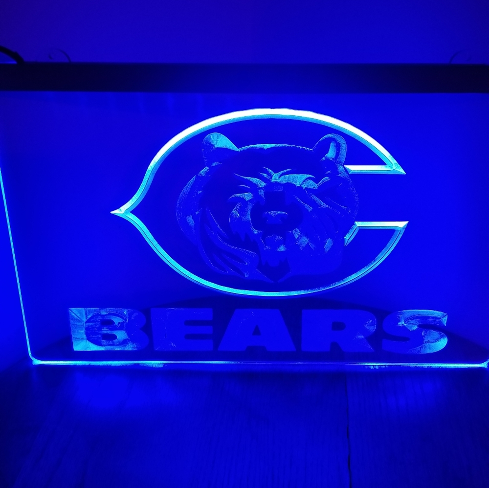 Chicago Bears LED light sign 9x12 new mancave cool